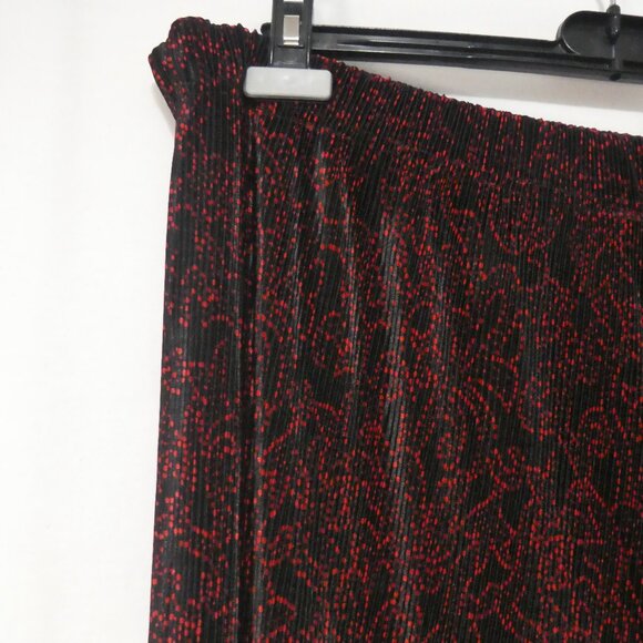 Handmade Red and Black Wide Leg Lounge Pants | 19 inch waist measured - Picture 10 of 16